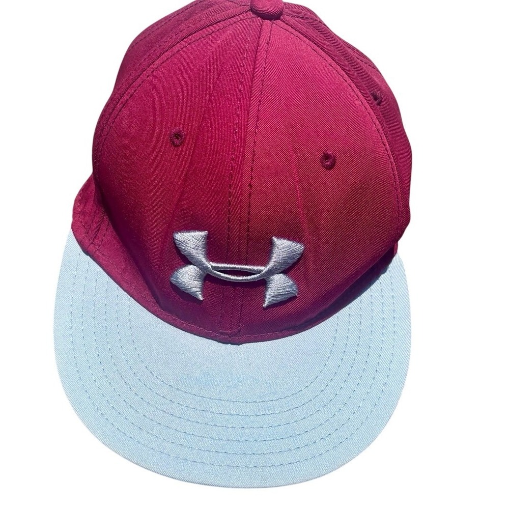 Under Armour Snapback Hat Unisex OSFA Maroon Light Grey Embroidered
